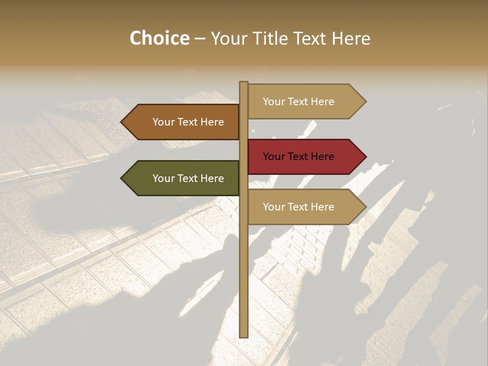Shadows Of People Walking In A Street Of The City. The Afternoon Sun Gives A Warm And Dramatic Light. PowerPoint Template
