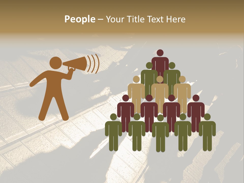 Shadows Of People Walking In A Street Of The City. The Afternoon Sun Gives A Warm And Dramatic Light. PowerPoint Template