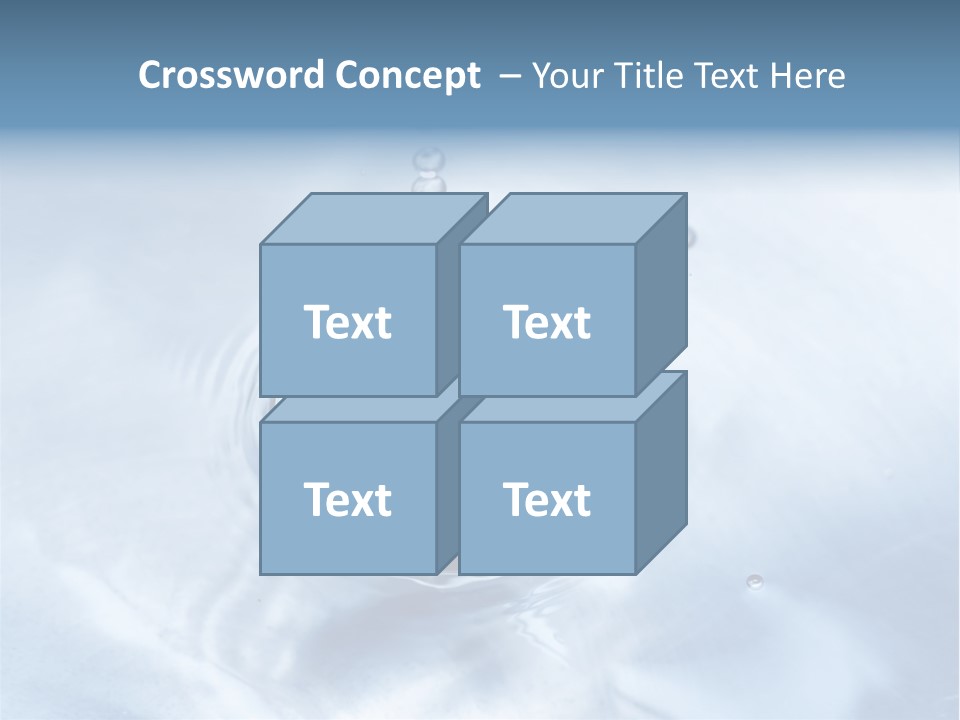 Water Droplets Blue PowerPoint Template