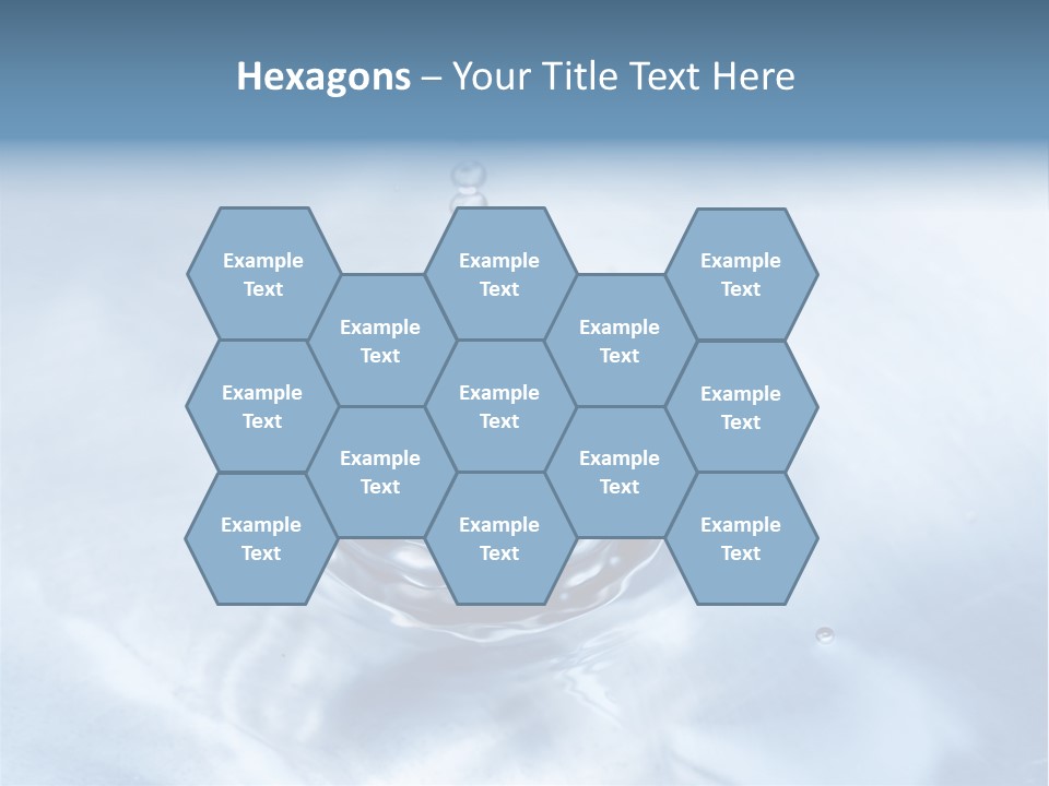 Water Droplets Blue PowerPoint Template