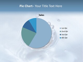 Water Droplets Blue PowerPoint Template