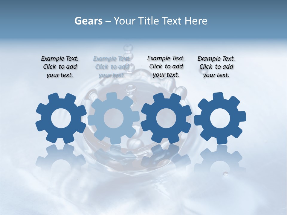 Water Droplets Blue PowerPoint Template