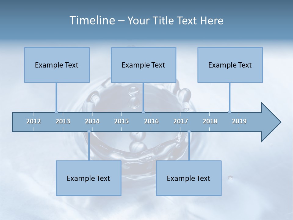 Water Droplets Blue PowerPoint Template