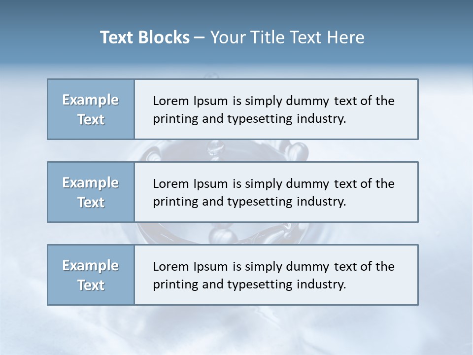 Water Droplets Blue PowerPoint Template
