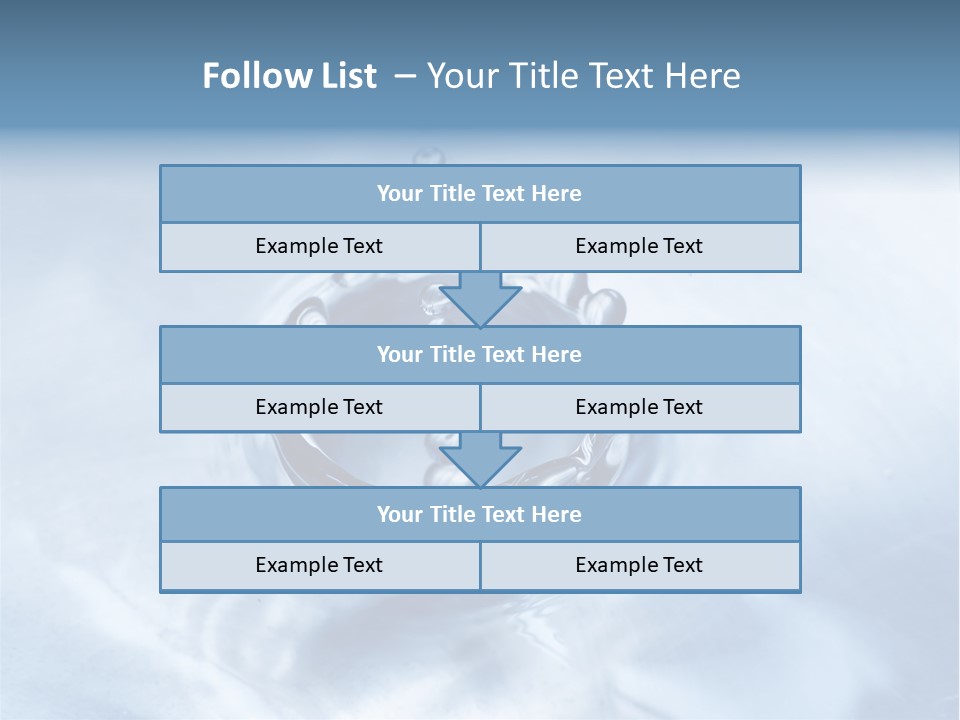Water Droplets Blue PowerPoint Template