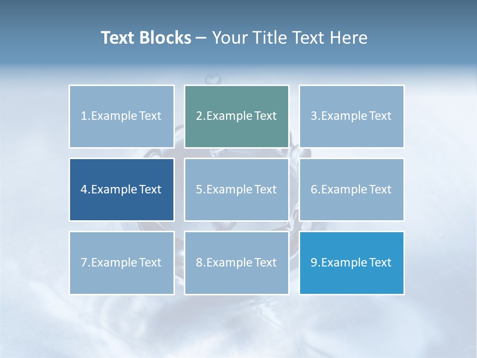 Water Droplets Blue PowerPoint Template