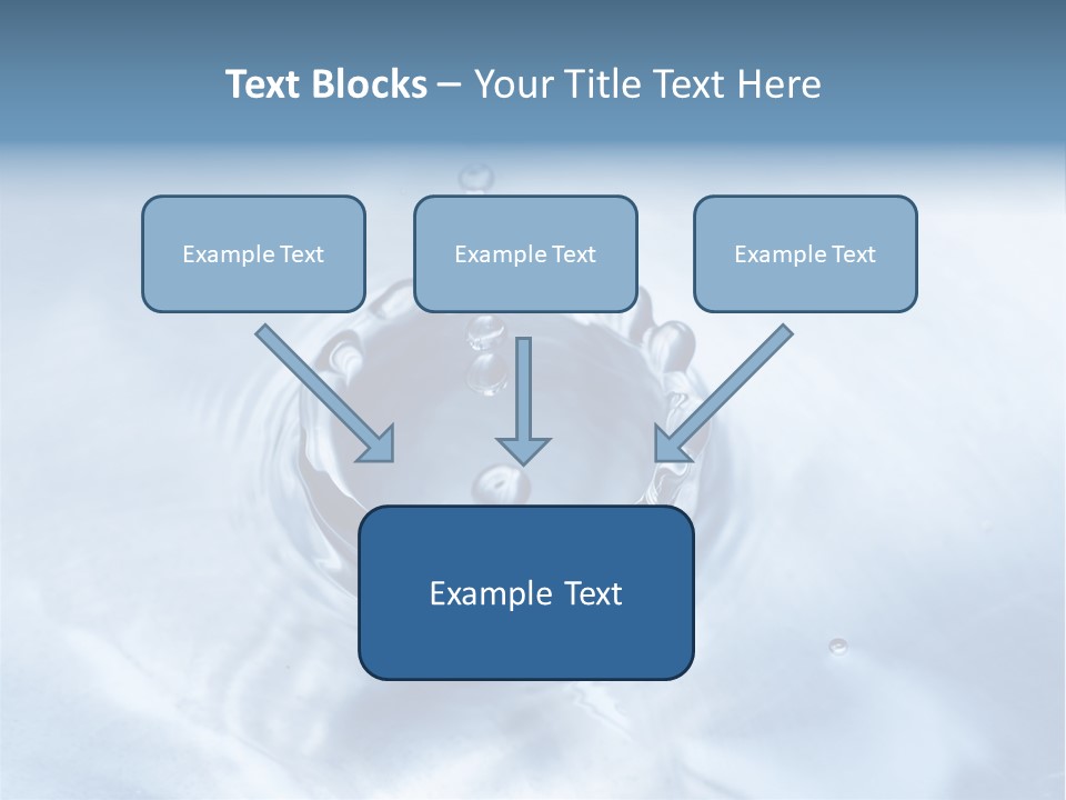 Water Droplets Blue PowerPoint Template