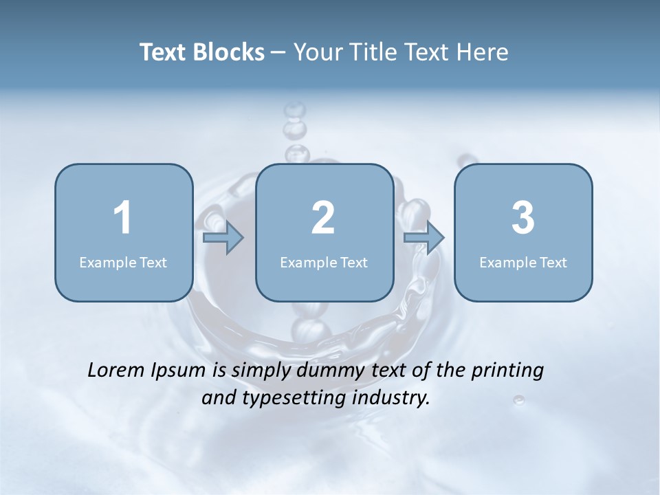Water Droplets Blue PowerPoint Template