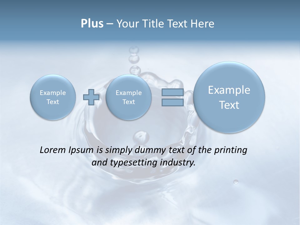 Water Droplets Blue PowerPoint Template