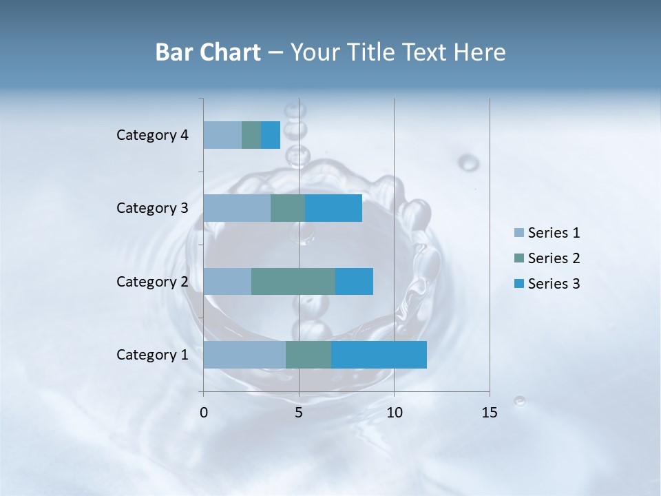 Water Droplets Blue PowerPoint Template