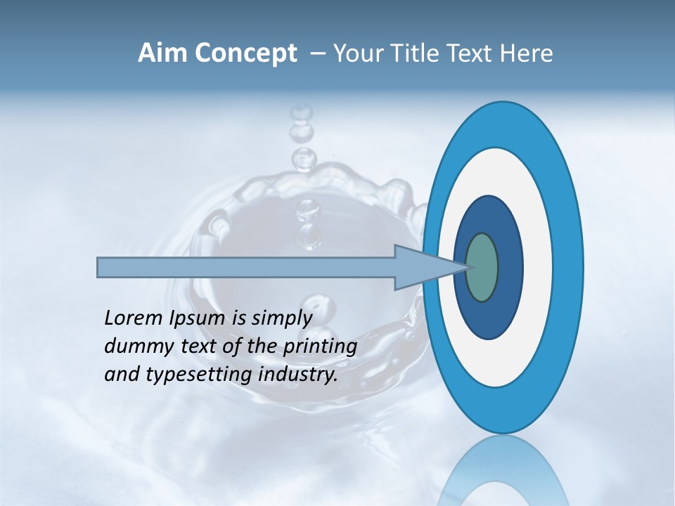 Water Droplets Blue PowerPoint Template
