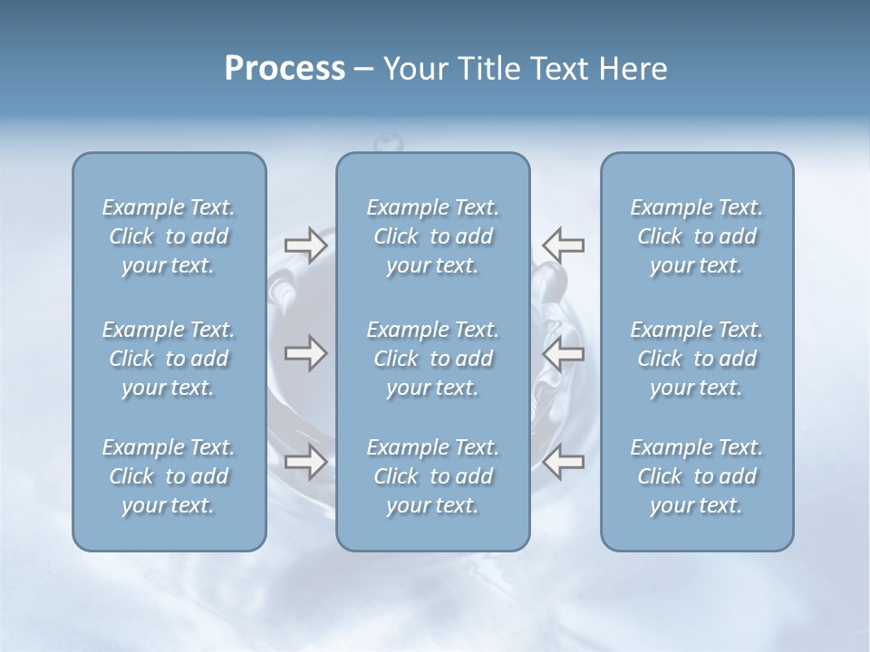 Water Droplets Blue PowerPoint Template