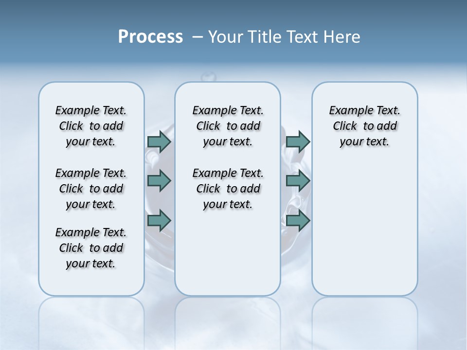 Water Droplets Blue PowerPoint Template
