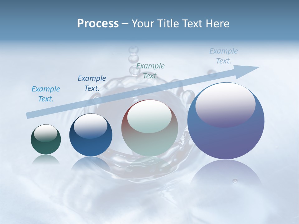 Water Droplets Blue PowerPoint Template