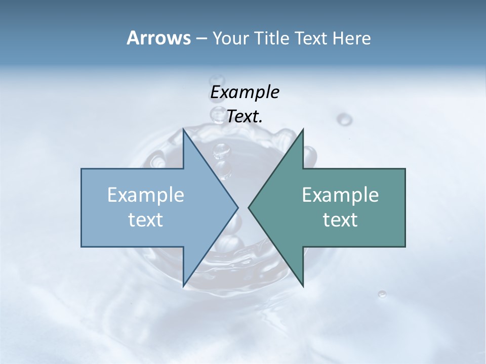 Water Droplets Blue PowerPoint Template