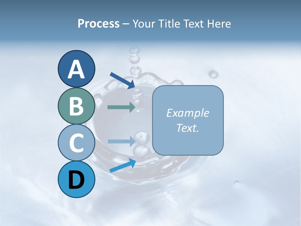 Water Droplets Blue PowerPoint Template