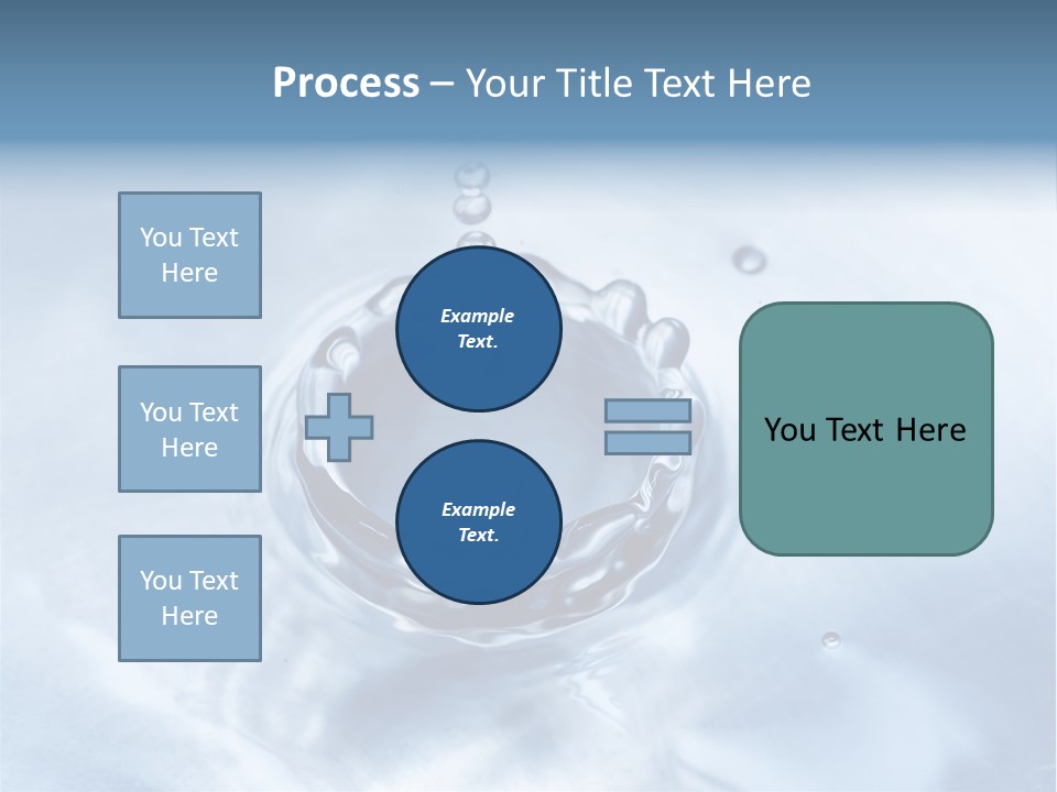 Water Droplets Blue PowerPoint Template