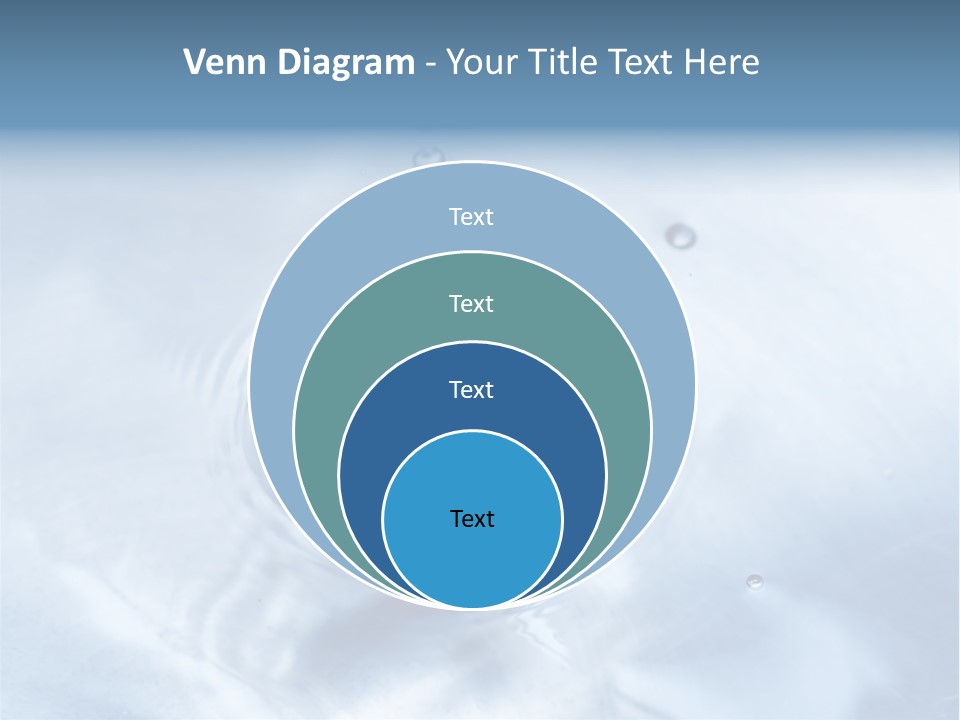 Water Droplets Blue PowerPoint Template
