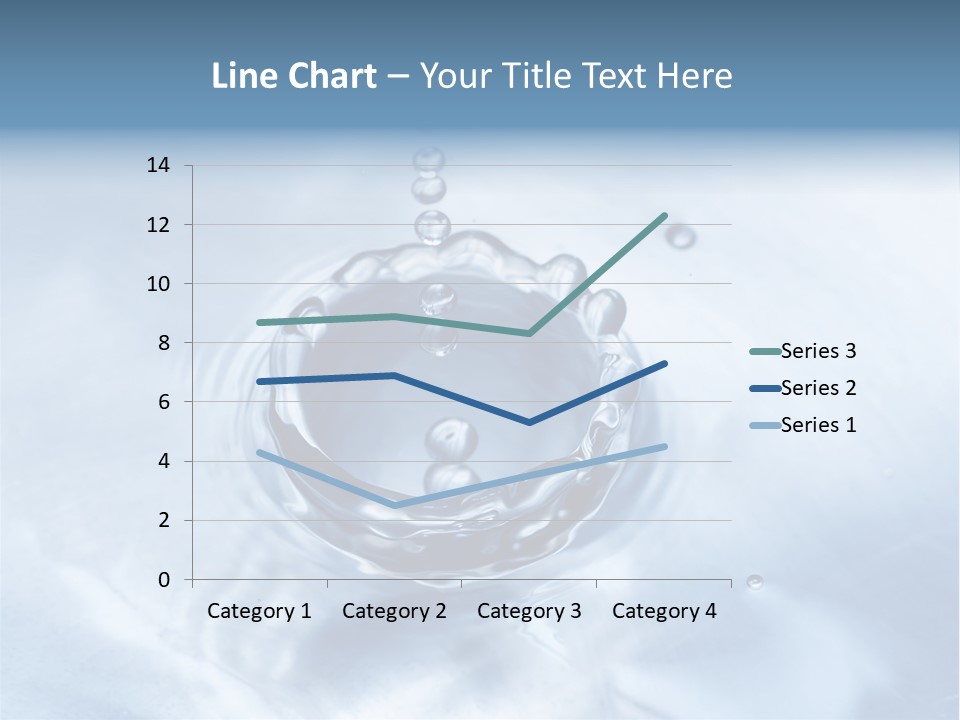 Water Droplets Blue PowerPoint Template