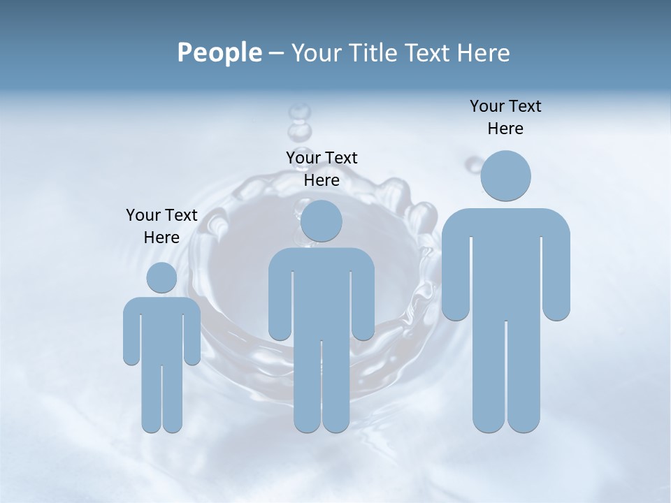 Water Droplets Blue PowerPoint Template