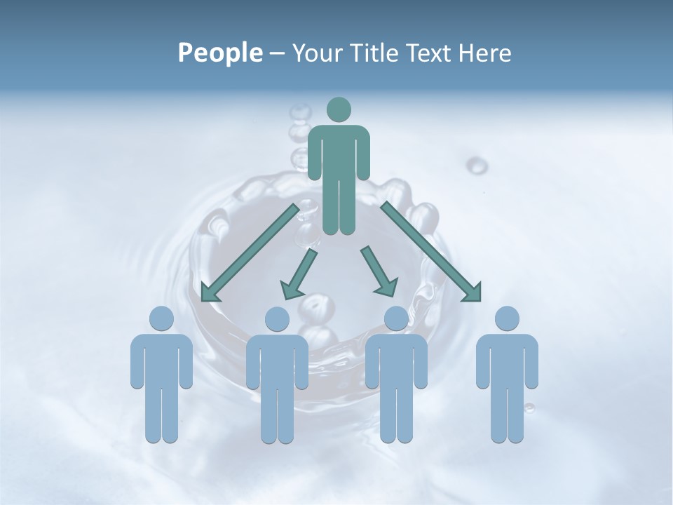 Water Droplets Blue PowerPoint Template