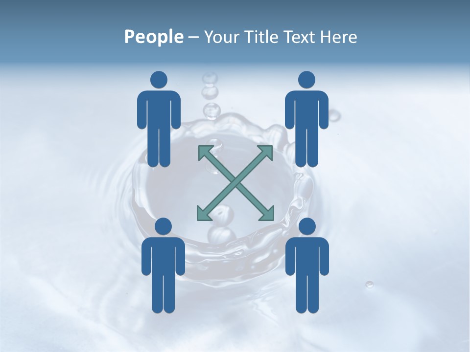 Water Droplets Blue PowerPoint Template