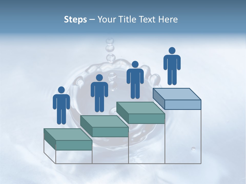 Water Droplets Blue PowerPoint Template