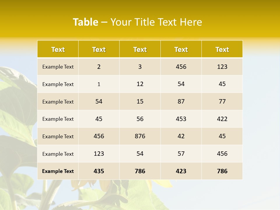Sunflower PowerPoint Template