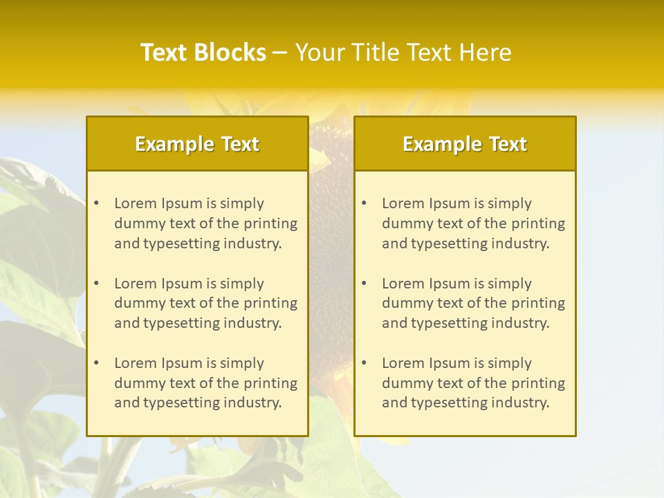 Sunflower PowerPoint Template