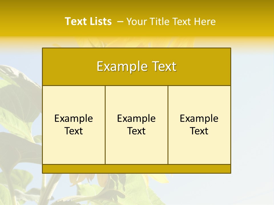 Sunflower PowerPoint Template
