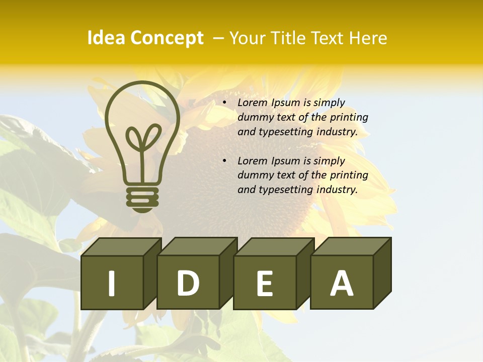 Sunflower PowerPoint Template