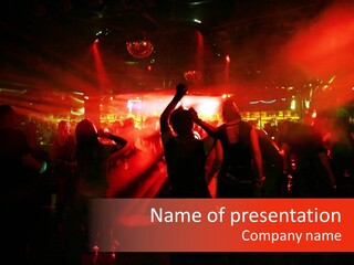 Dancing People In An Underground Club PowerPoint Template