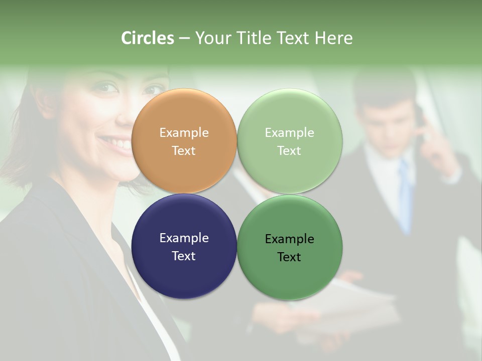 Face Of Pretty Professional With Charming Smile On The Background Of Colleagues PowerPoint Template