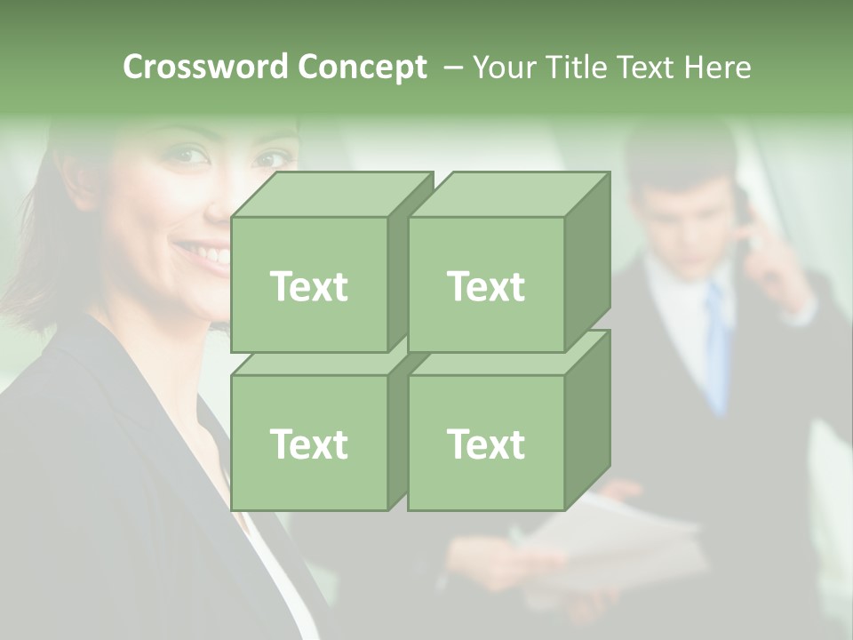 Face Of Pretty Professional With Charming Smile On The Background Of Colleagues PowerPoint Template