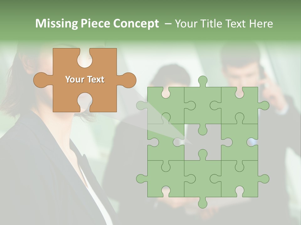 Face Of Pretty Professional With Charming Smile On The Background Of Colleagues PowerPoint Template