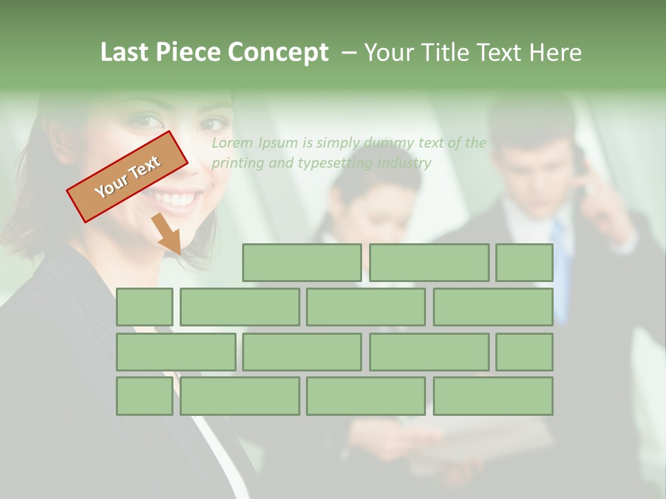 Face Of Pretty Professional With Charming Smile On The Background Of Colleagues PowerPoint Template
