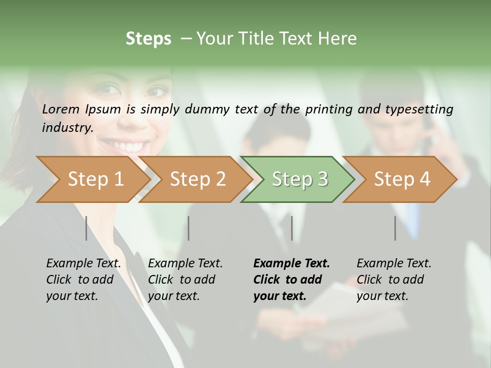 Face Of Pretty Professional With Charming Smile On The Background Of Colleagues PowerPoint Template