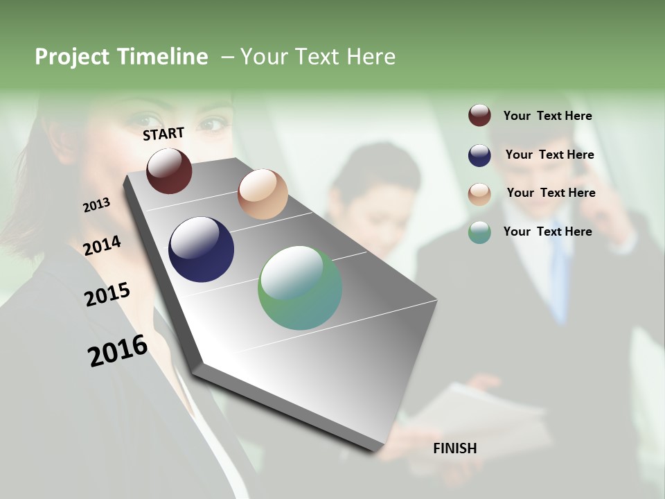 Face Of Pretty Professional With Charming Smile On The Background Of Colleagues PowerPoint Template