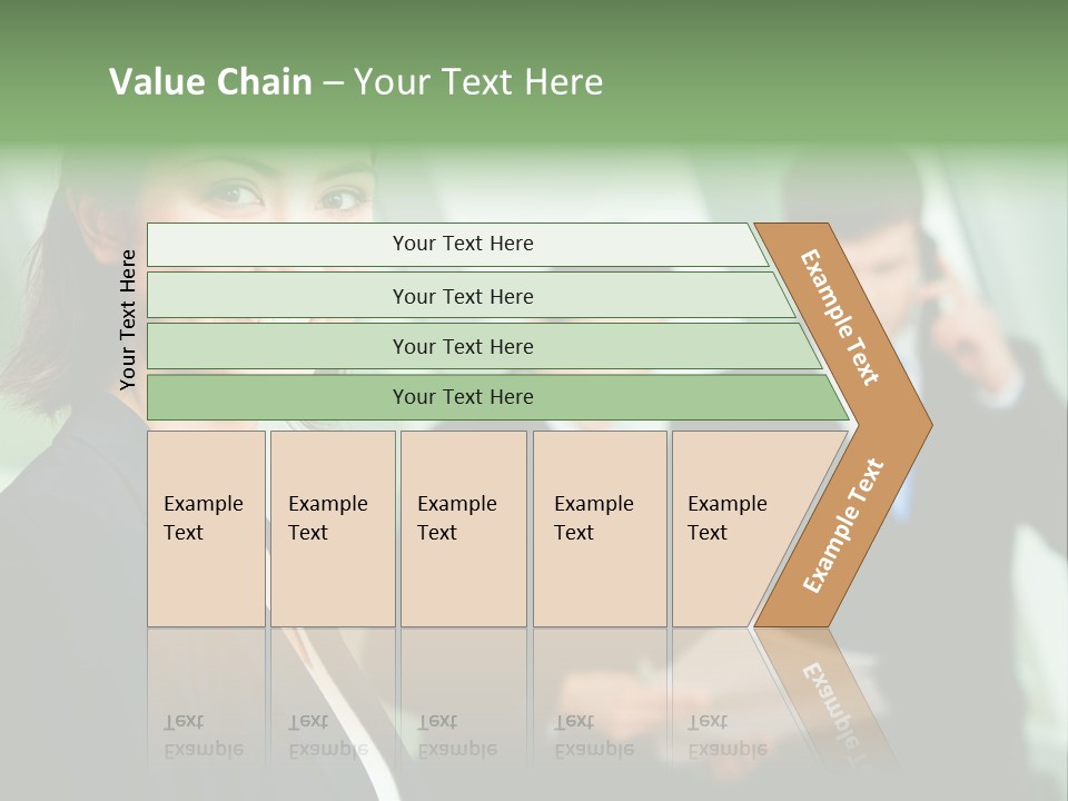 Face Of Pretty Professional With Charming Smile On The Background Of Colleagues PowerPoint Template