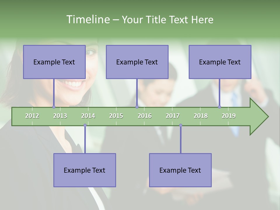 Face Of Pretty Professional With Charming Smile On The Background Of Colleagues PowerPoint Template
