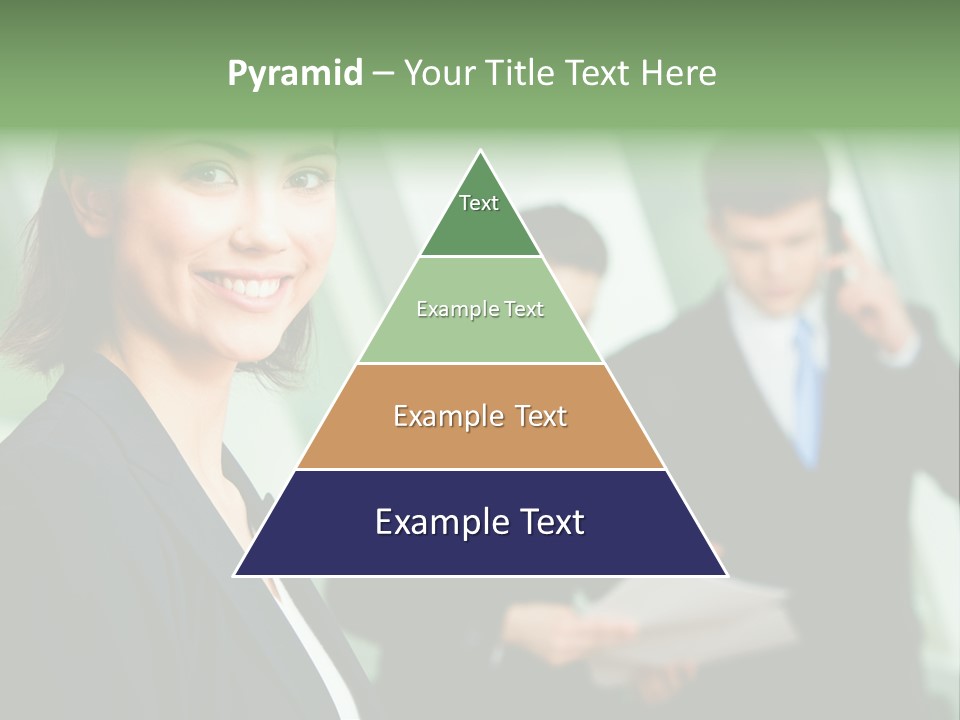 Face Of Pretty Professional With Charming Smile On The Background Of Colleagues PowerPoint Template