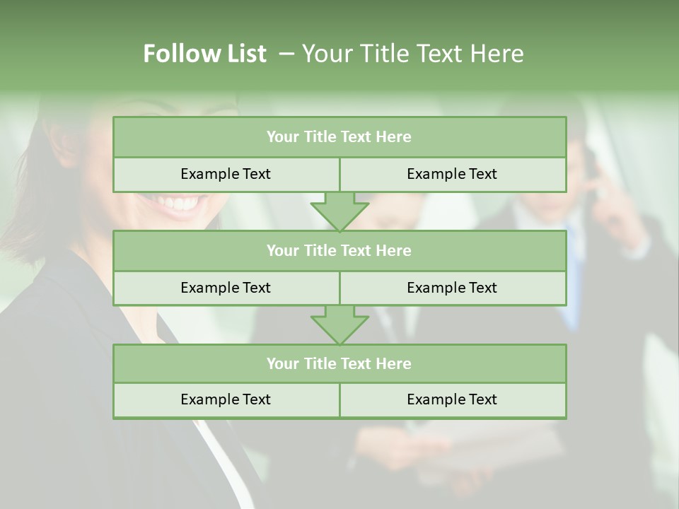 Face Of Pretty Professional With Charming Smile On The Background Of Colleagues PowerPoint Template