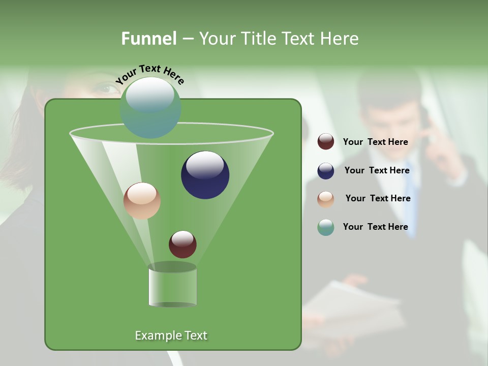 Face Of Pretty Professional With Charming Smile On The Background Of Colleagues PowerPoint Template