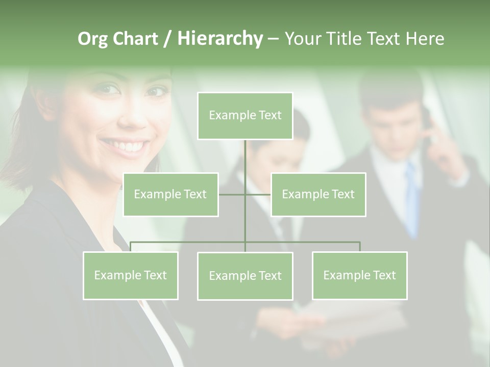 Face Of Pretty Professional With Charming Smile On The Background Of Colleagues PowerPoint Template