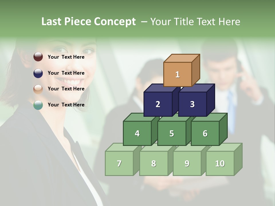 Face Of Pretty Professional With Charming Smile On The Background Of Colleagues PowerPoint Template
