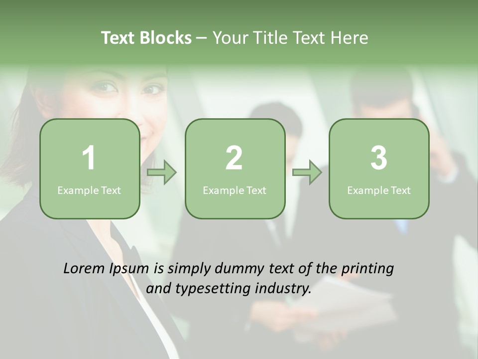 Face Of Pretty Professional With Charming Smile On The Background Of Colleagues PowerPoint Template