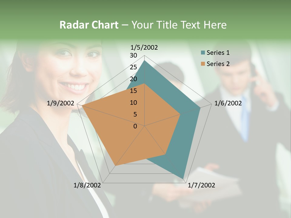 Face Of Pretty Professional With Charming Smile On The Background Of Colleagues PowerPoint Template