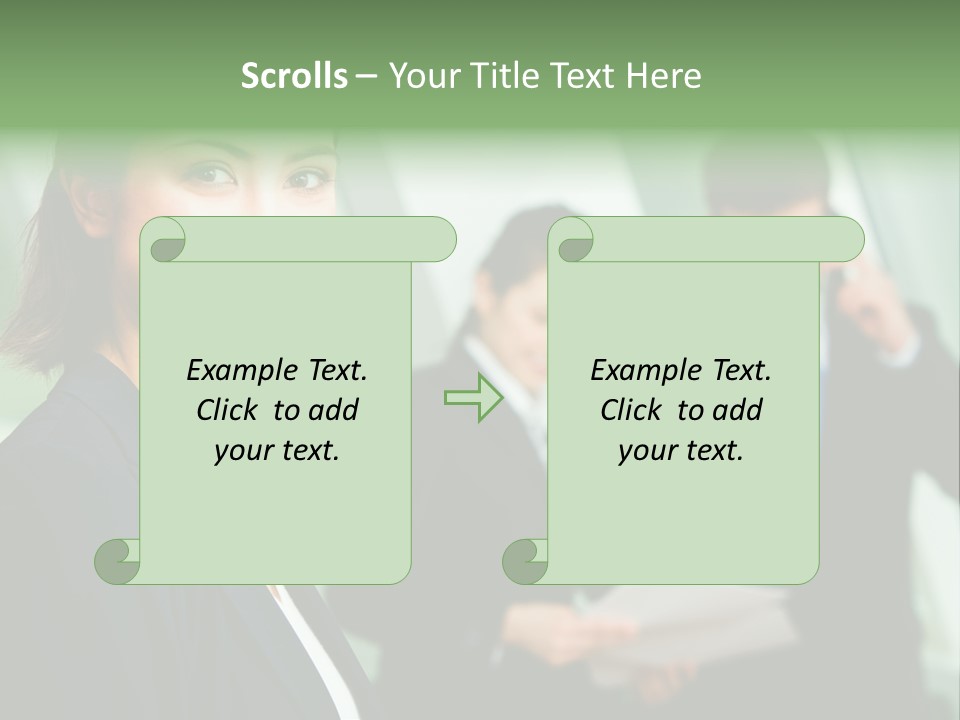 Face Of Pretty Professional With Charming Smile On The Background Of Colleagues PowerPoint Template