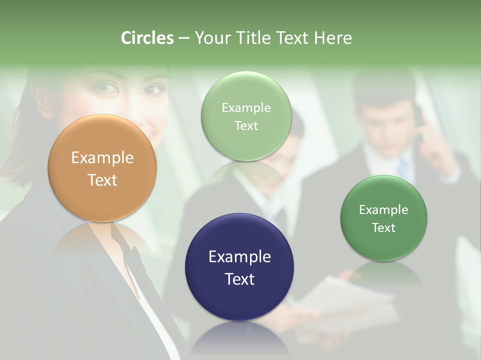 Face Of Pretty Professional With Charming Smile On The Background Of Colleagues PowerPoint Template