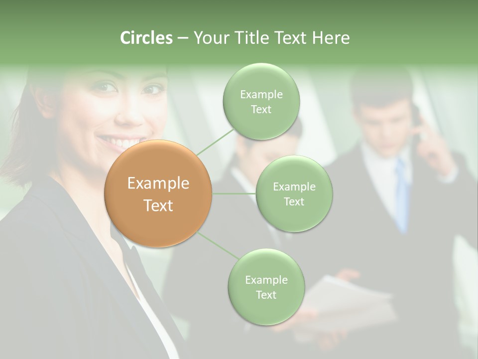 Face Of Pretty Professional With Charming Smile On The Background Of Colleagues PowerPoint Template